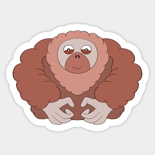 A cute orangutan Sticker